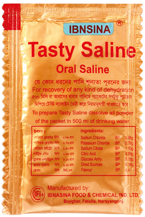 Tasty Saline, orange flavour sachet